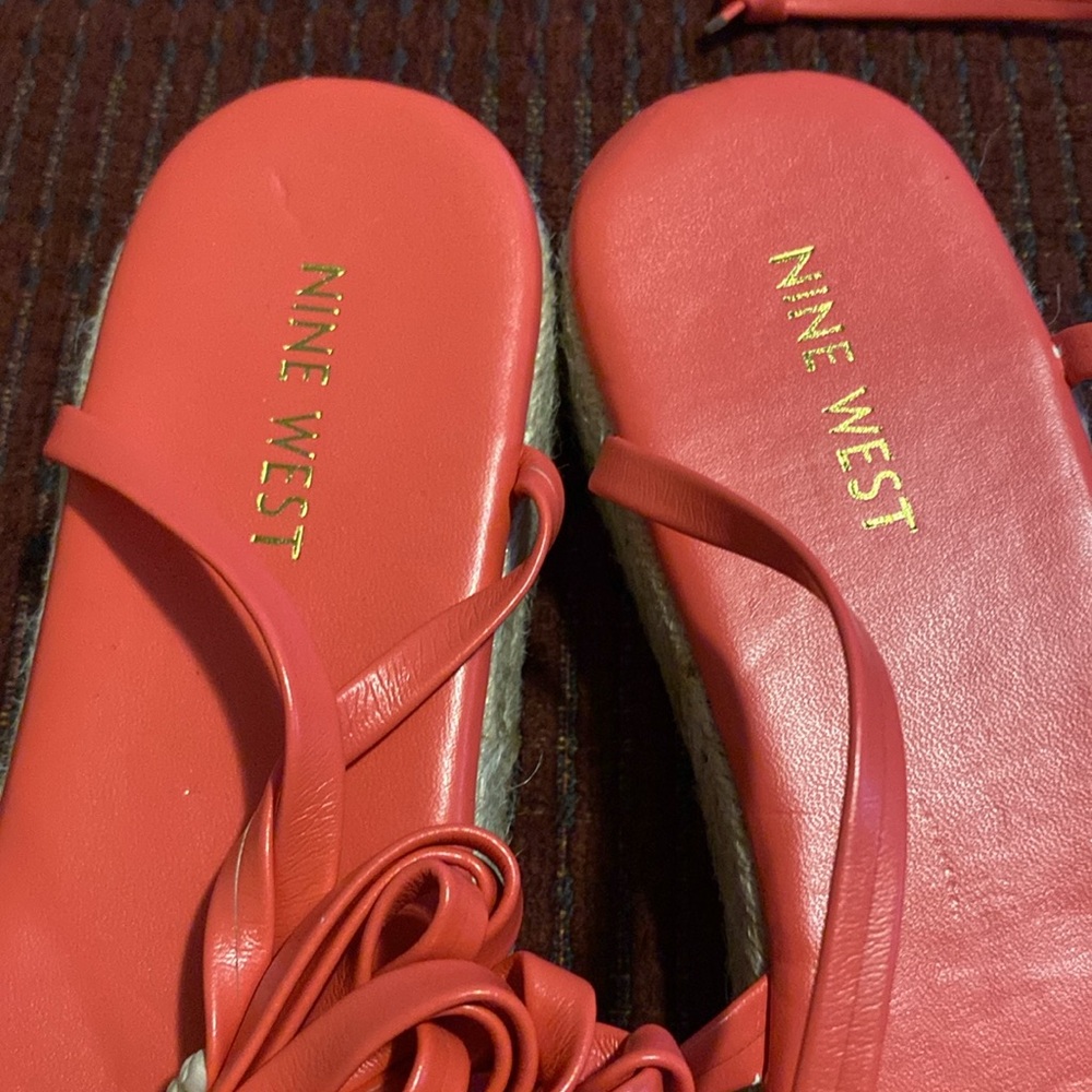 ***NWOT*** NINE WEST “MONEE 3” ESPADRILLE WEDGE SANDALS SIZE 9M - Picture 2 of 9